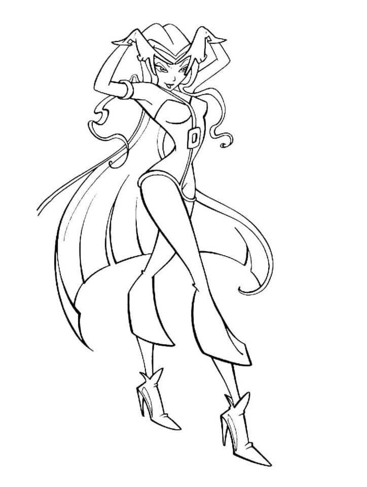 Winx Club Darcy omalovánka