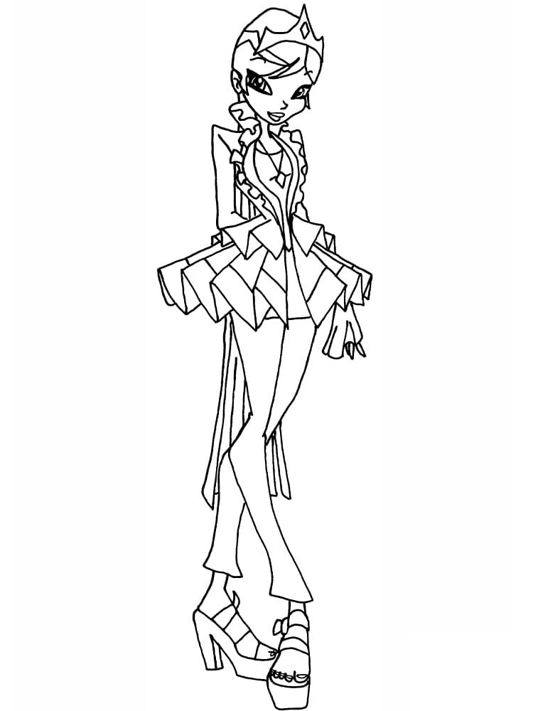 Winx Club Galatea omalovánka