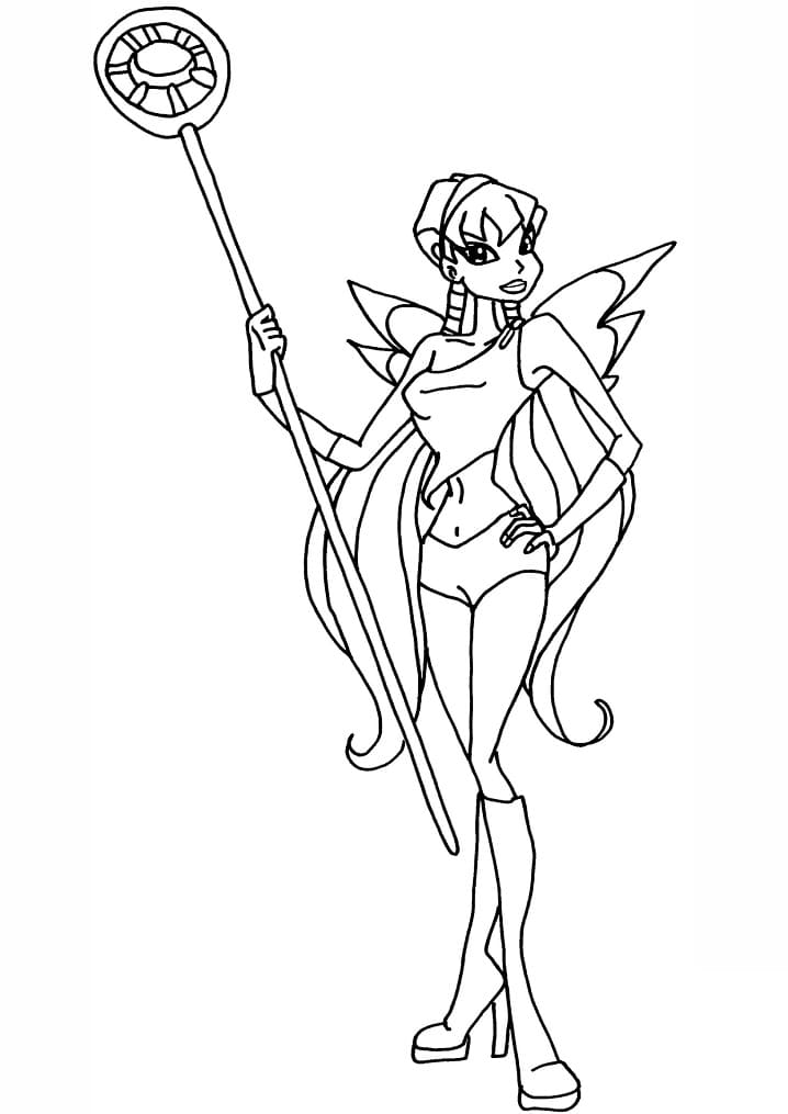 Winx Club Stella omalovánka