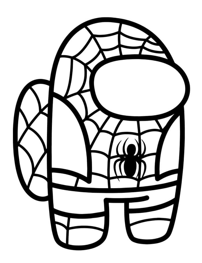 Zábavné Among Us omalovánka