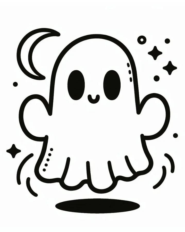 Zdarma Duch omalovánka