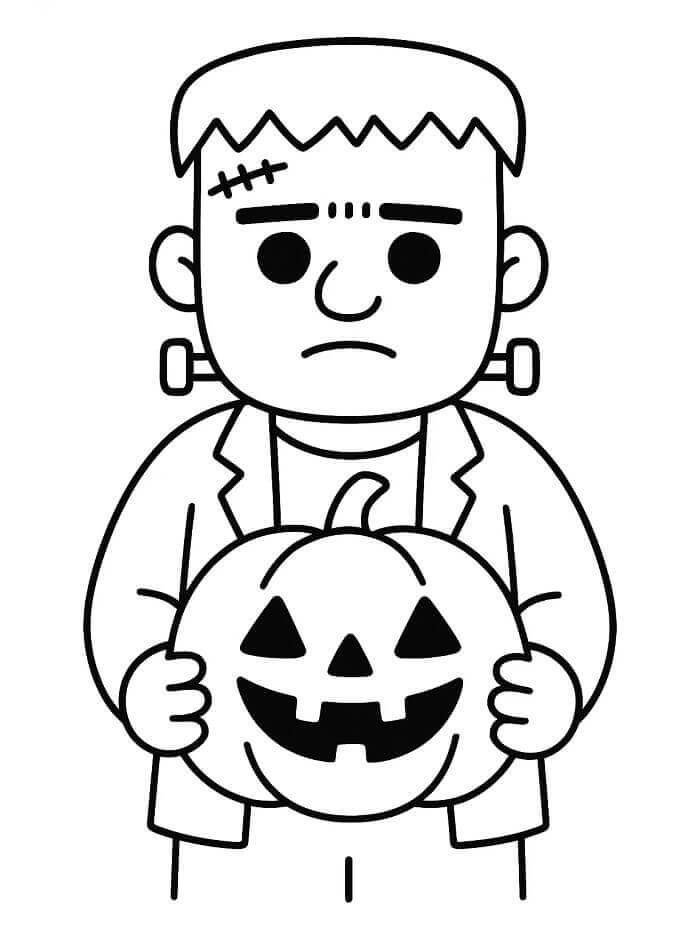 Zdarma Frankenstein omalovánka