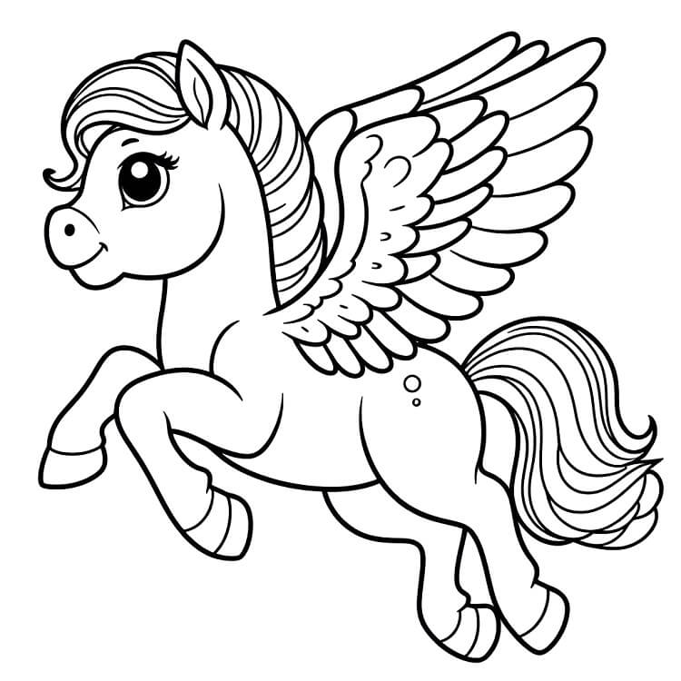 Zdarma Pegas Tisknutelný omalovánka