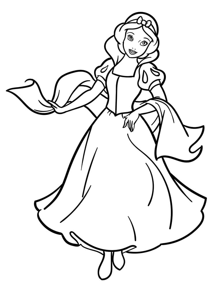 Zdarma Princezna Obrázek omalovánka