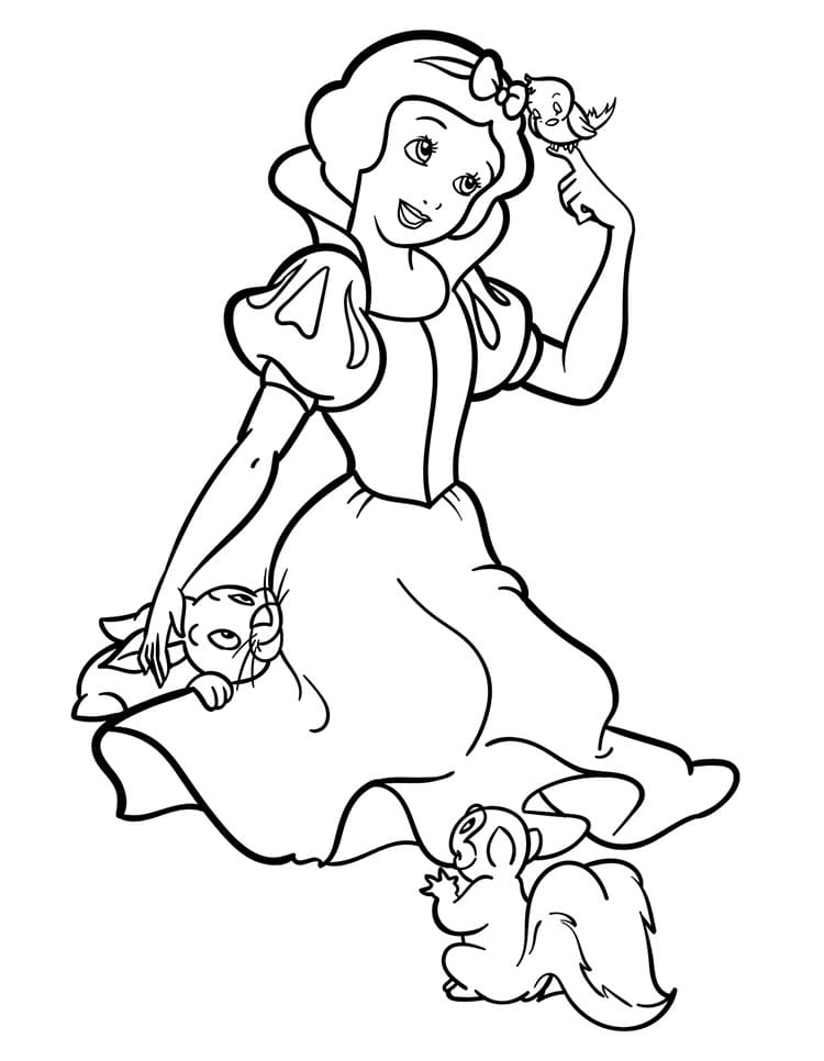 Zdarma Princezna pro Děti omalovánka