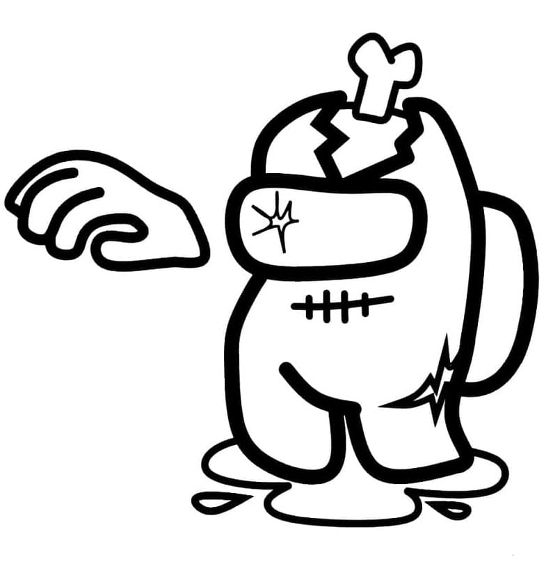 Zdarma Tisknutelné Among Us omalovánka