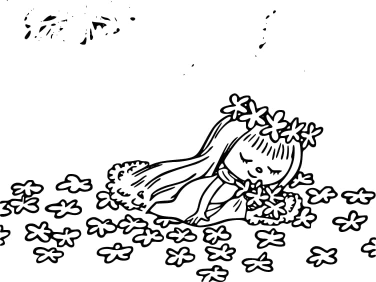 Zdarma tisknutelná Víla Amálka omalovánka