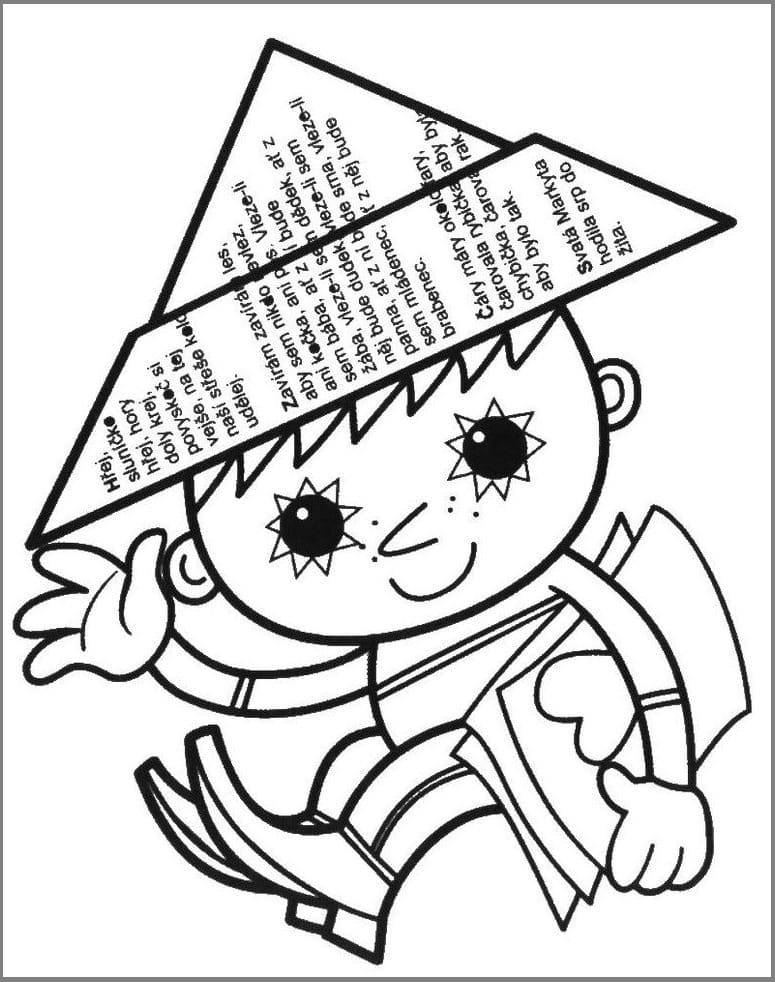 Zdarma tisknutelný Večerníček omalovánka