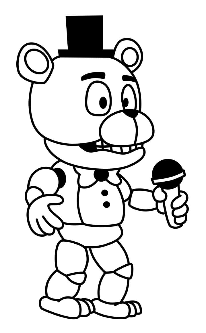 Adorable Freddy Five Nights at Freddy's omalovánka