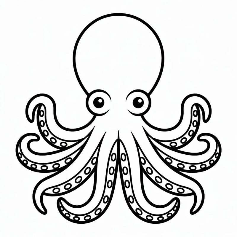 Animovaná Chobotnice omalovánka