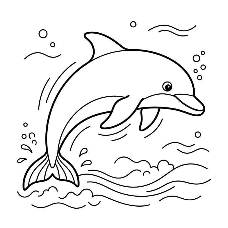 Animovaný Delfín omalovánka
