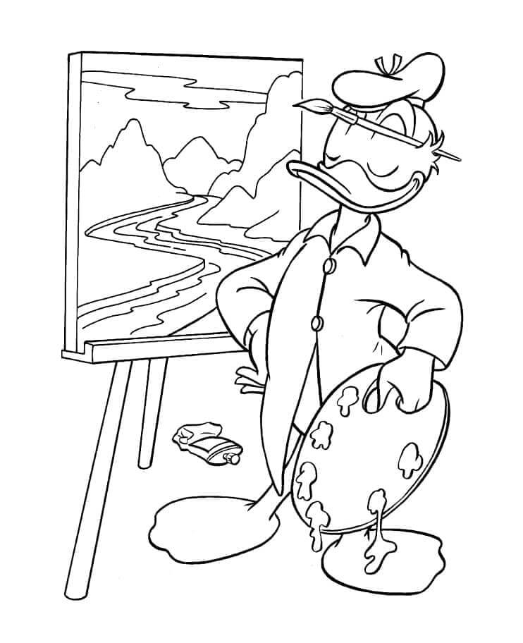 Animovaný Kačer Donald omalovánka