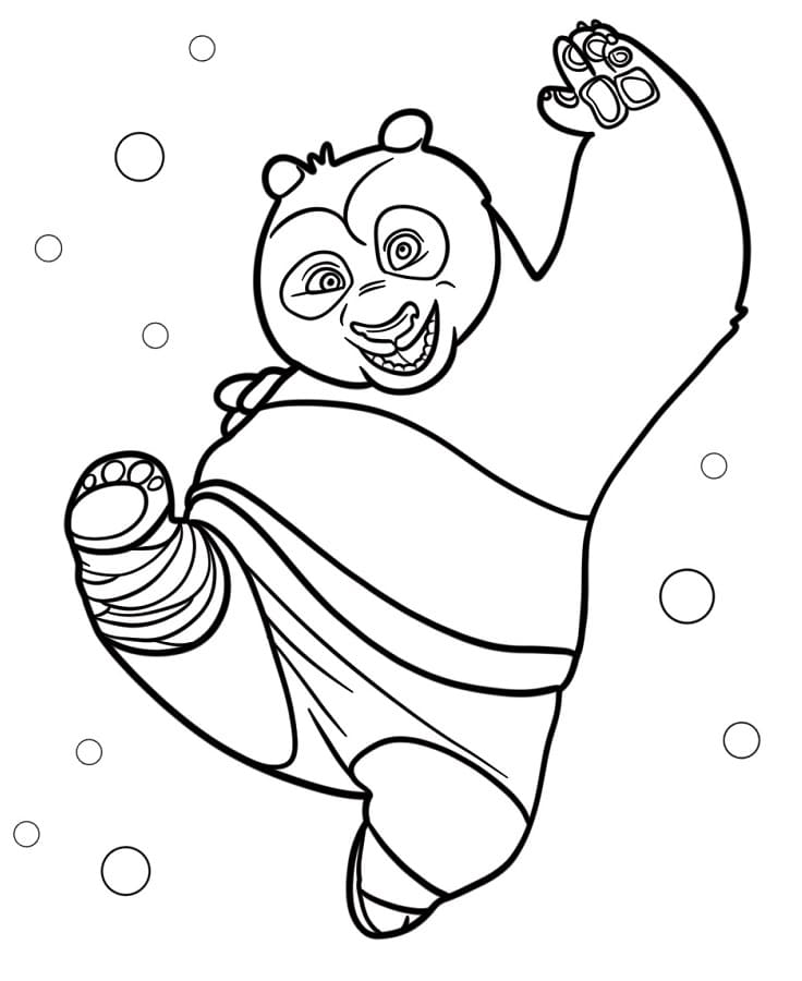 Animovaný Kung Fu Panda omalovánka