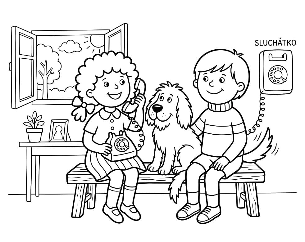 Animovaný Mácha a Šebestová omalovánka