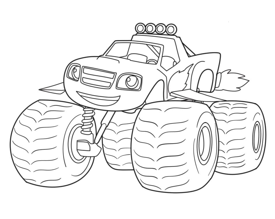 Animovaný Plamínek a čtyřkoláci omalovánka