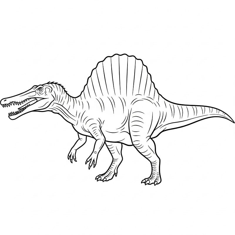 Animovaný Spinosaurus omalovánka