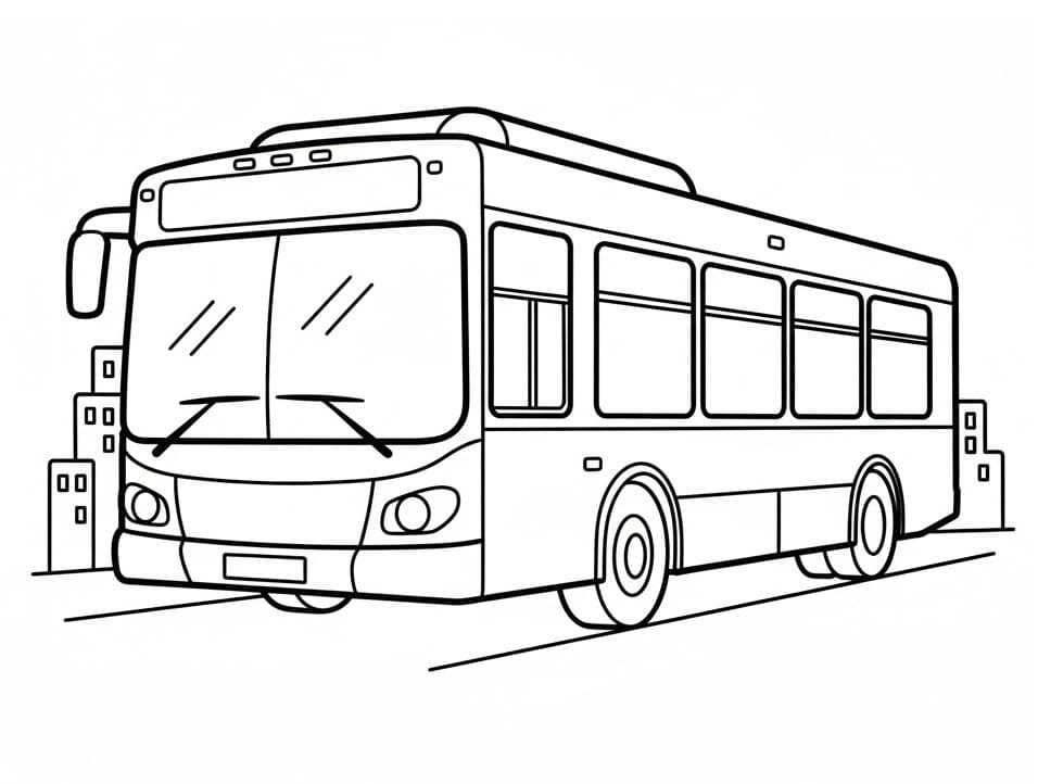 Autobus 1 omalovánka