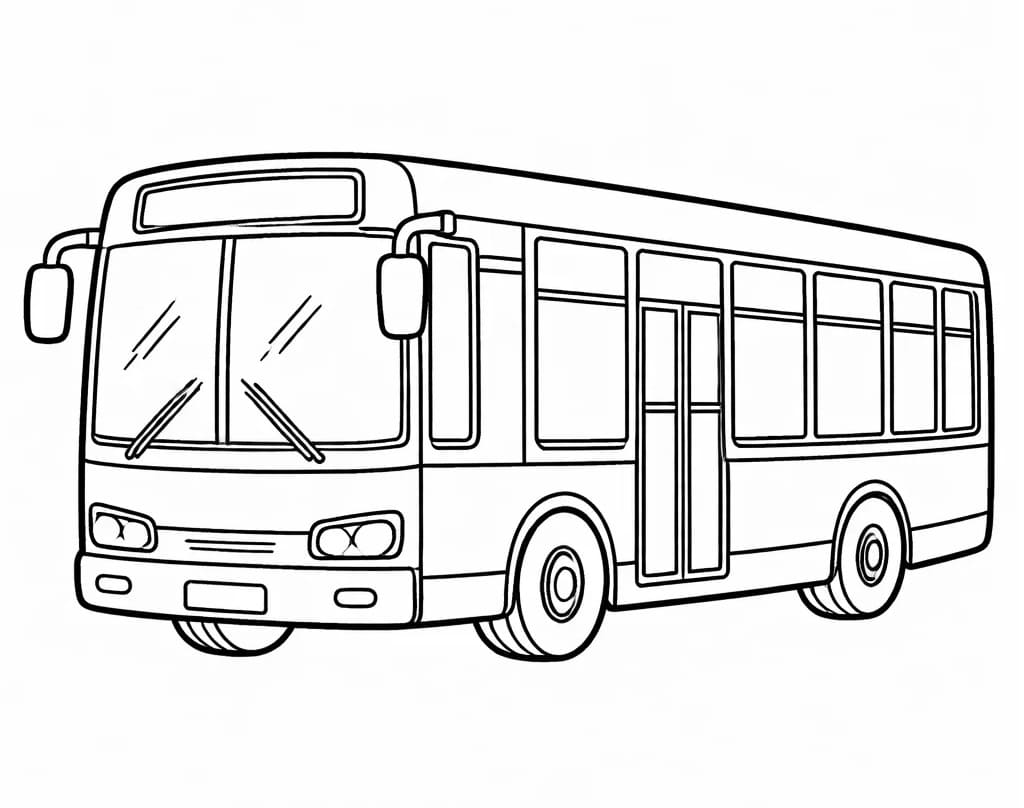 Autobus Normální omalovánka