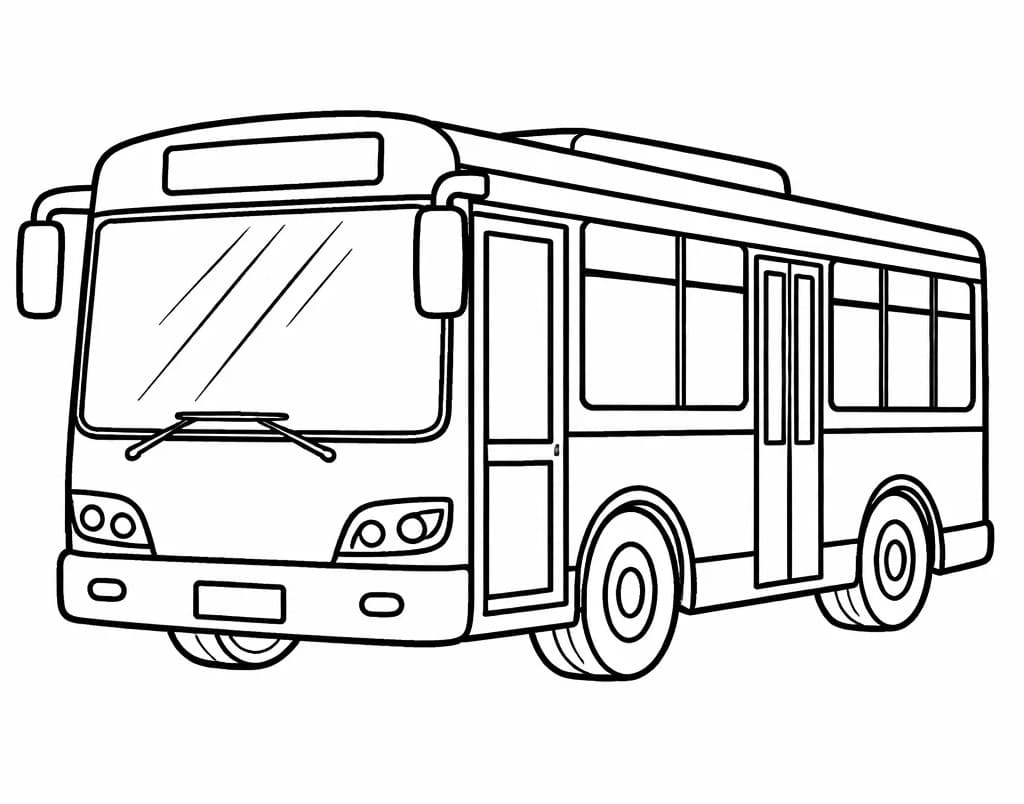 Autobus Snadný omalovánka