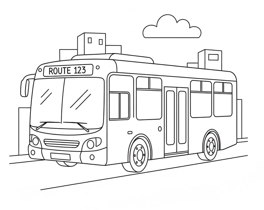 Autobus Vozidlo omalovánka