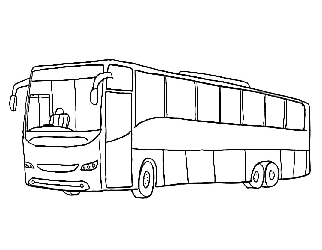 Autobus tisknutelný omalovánka