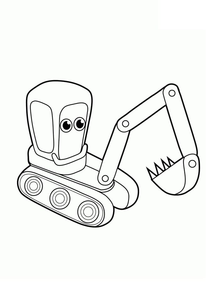 Bagr pro děti 2 roky omalovánka