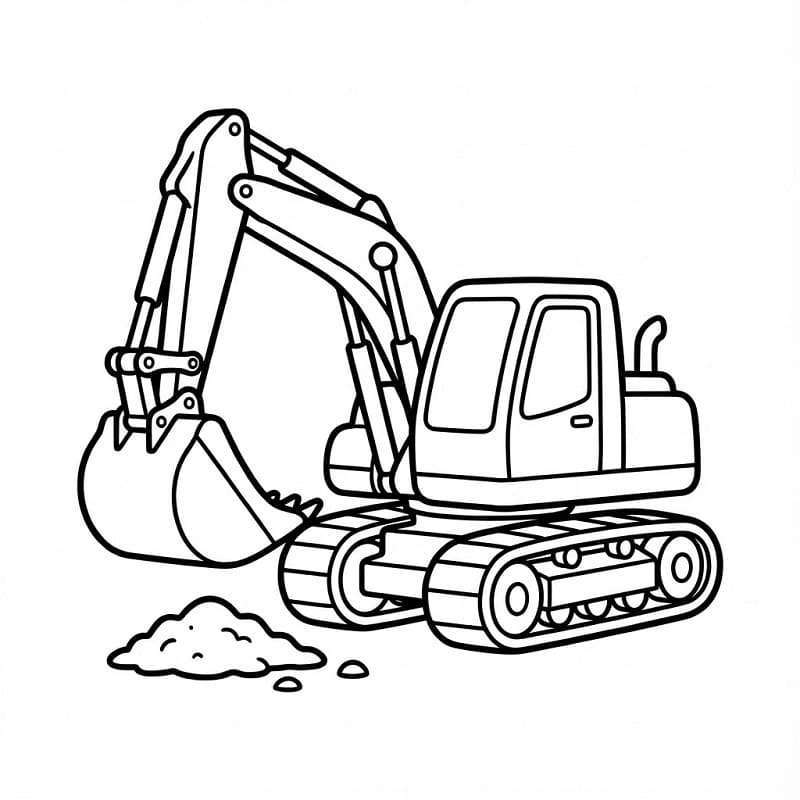 Bagr tisknutelný omalovánka