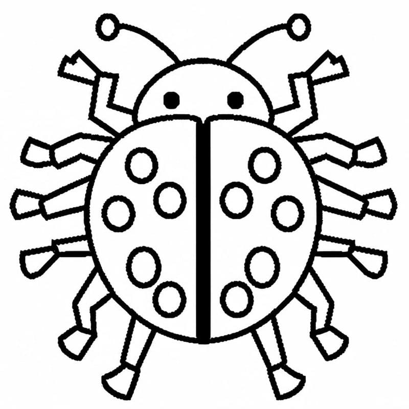 Beruška k tisku omalovánka