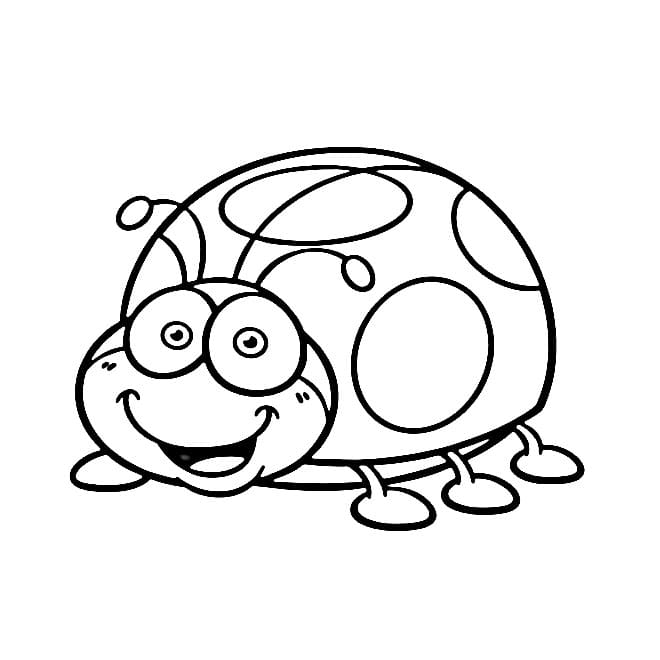 Beruška obrázek zdarma omalovánka