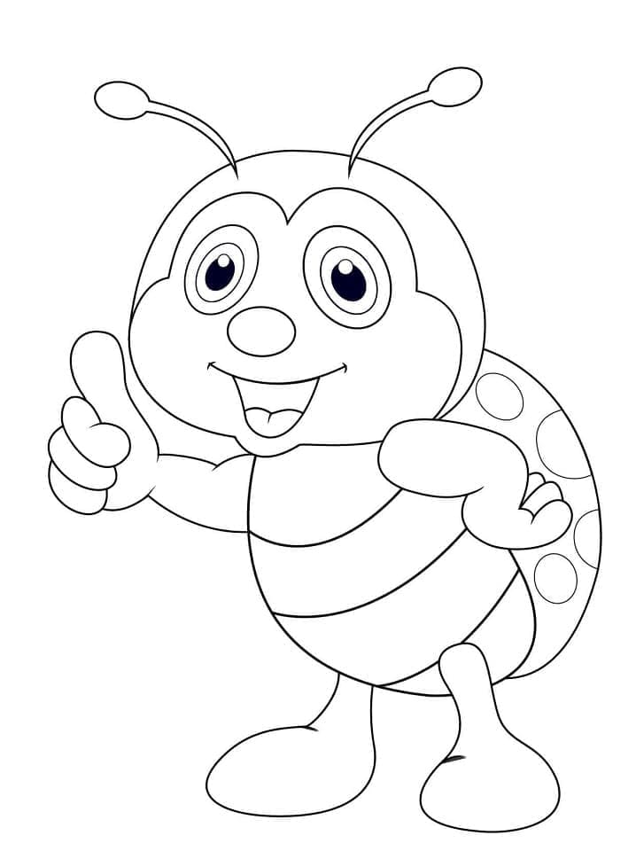 Beruška pro děti 6 let omalovánka