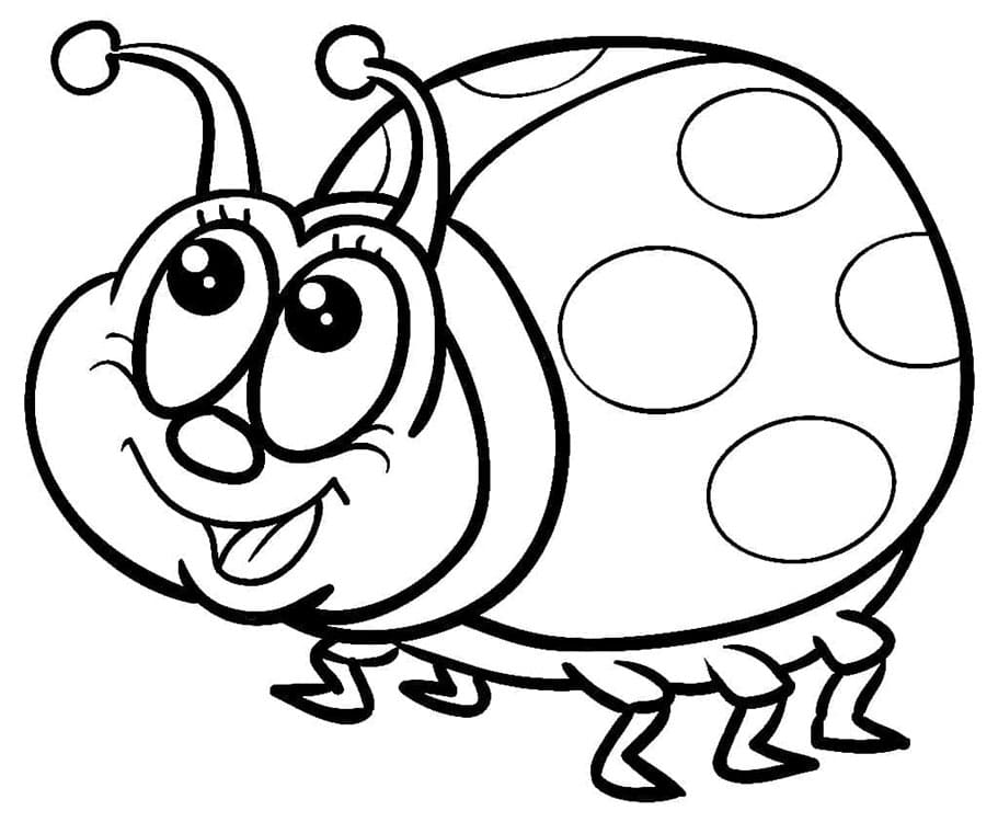 Beruška pro děti omalovánka