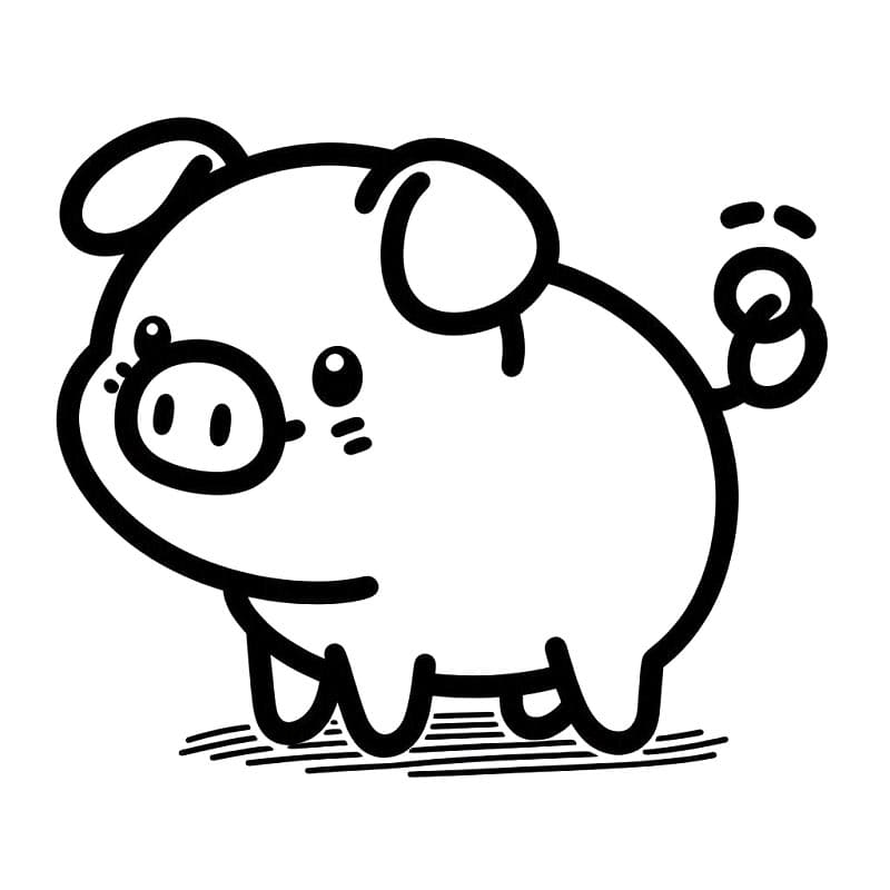 Běžné Prasátko omalovánka