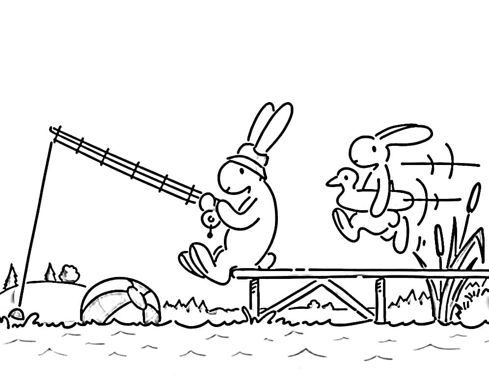 Bezplatný tisknutelný Bob a Bobek omalovánka