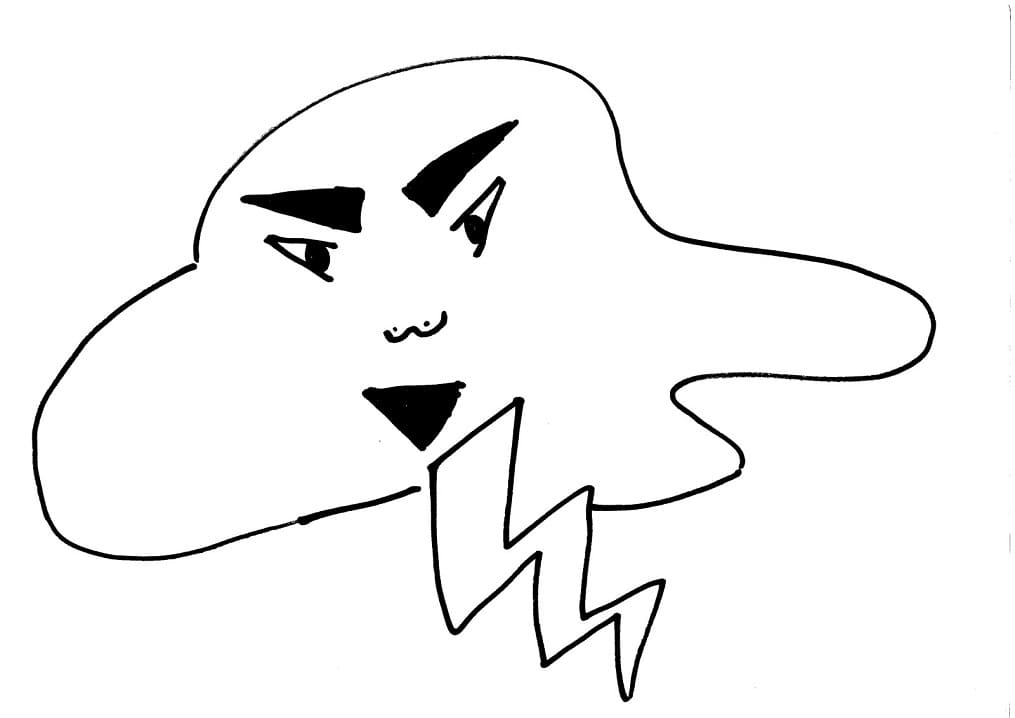 Blesk a mrak omalovánka