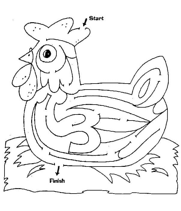 Bludiště (1) omalovánka