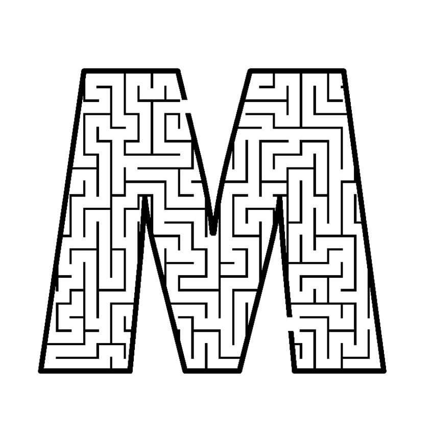 Bludiště k tisku omalovánka