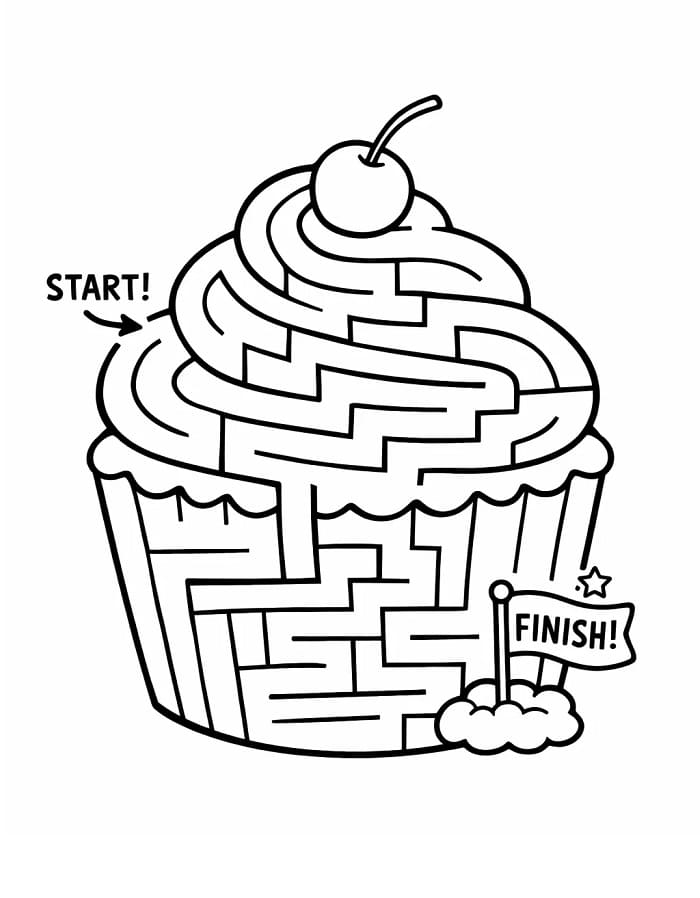 Bludiště pro děti 2 roky omalovánka