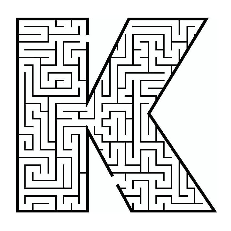 Bludiště tisknutelné omalovánka