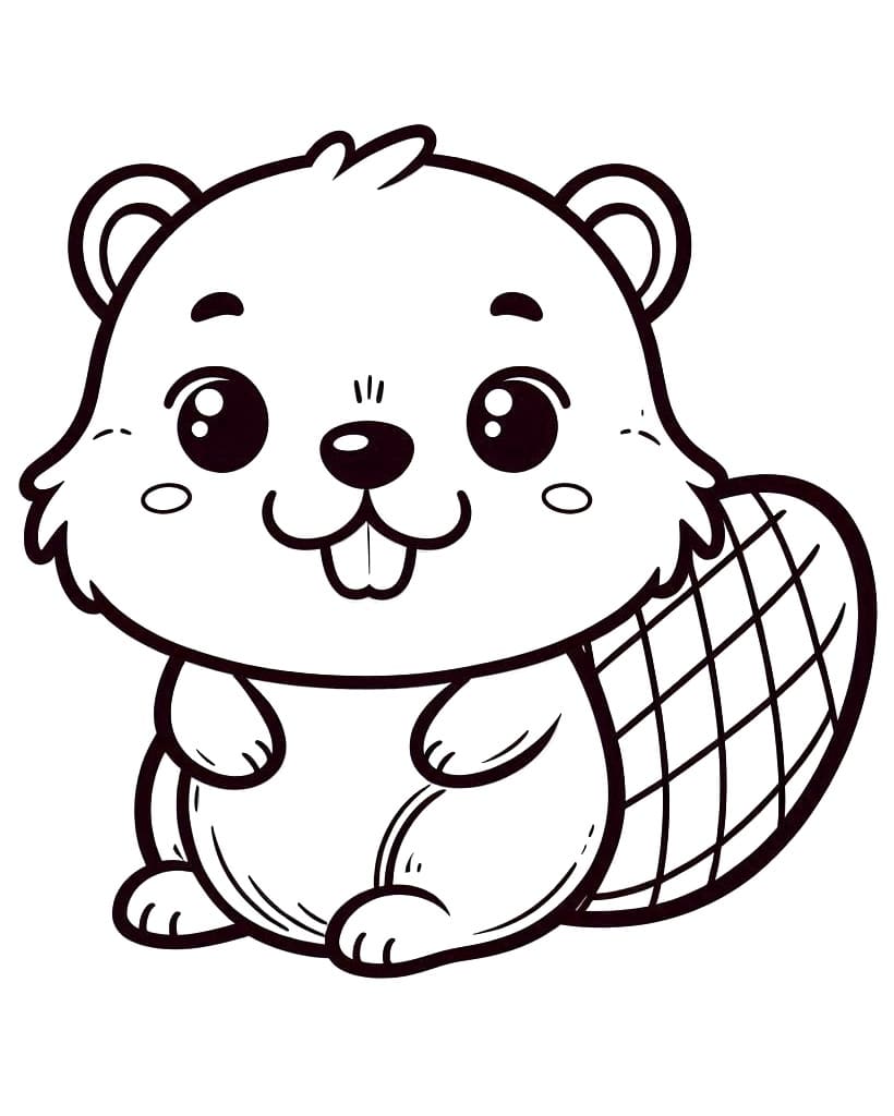 Bobr je Rozkošný omalovánka