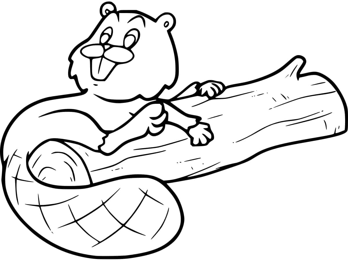 Bobr pro Malé Děti omalovánka