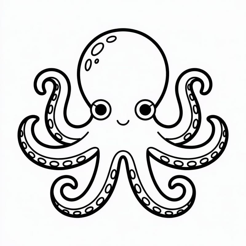 Chobotnice jako dárek omalovánka