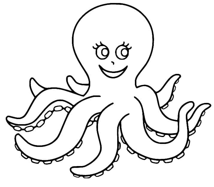 Chobotnice pro děti 5 let omalovánka