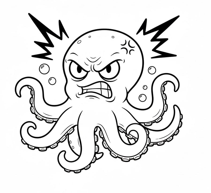 Chobotnice v oceánu omalovánka