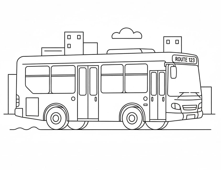 Cool autobus omalovánka