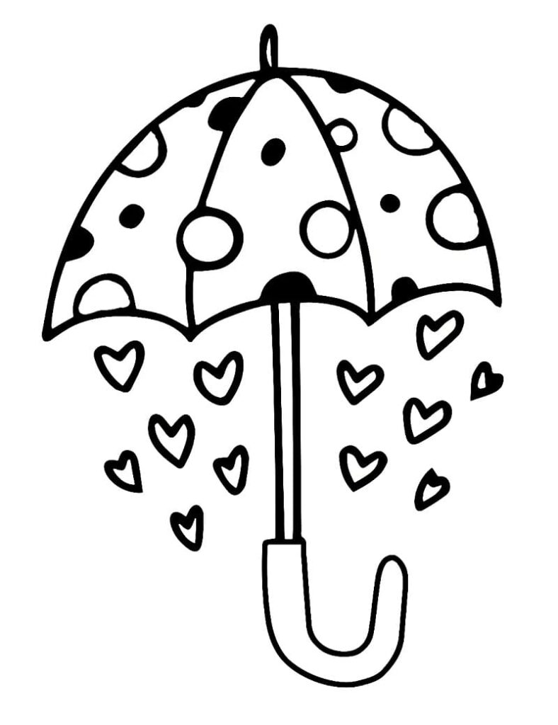 Omalovánka Deštník (2)