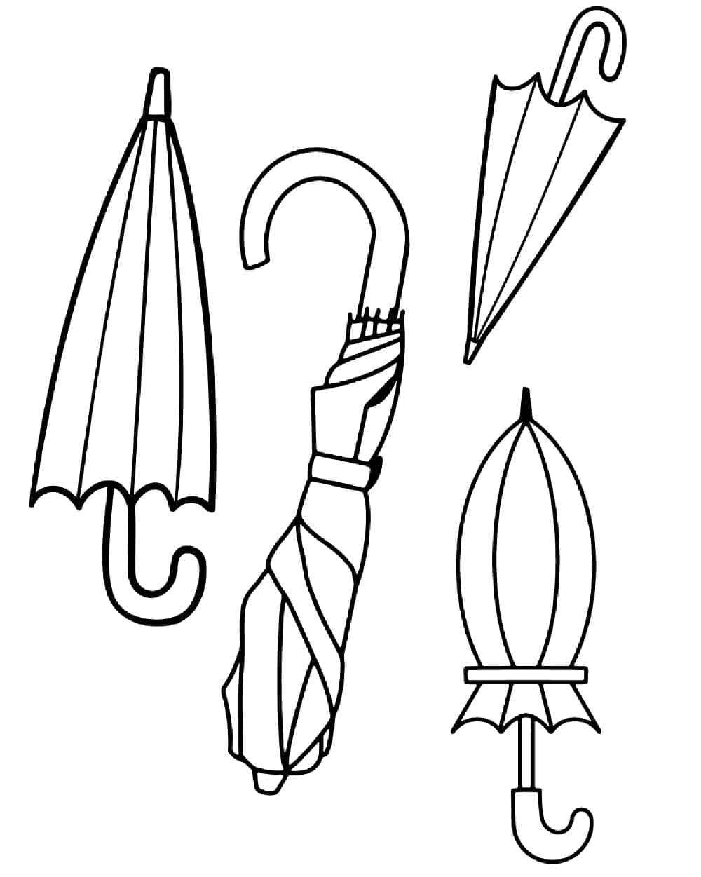 Deštník (8) omalovánka