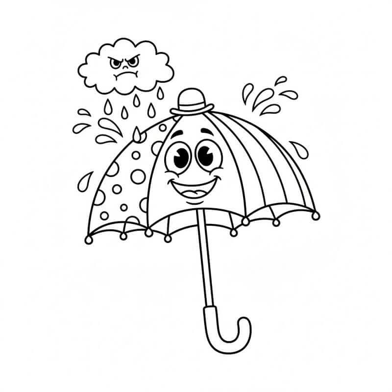 Deštník pro děti 2 roky omalovánka
