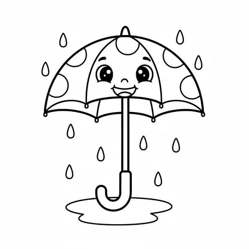 Deštník pro děti 3 roky omalovánka