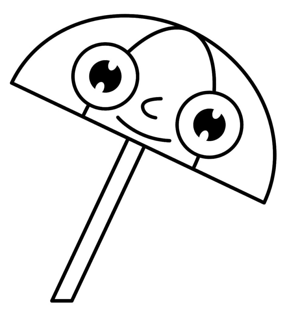 Omalovánka Deštník pro děti 5 let