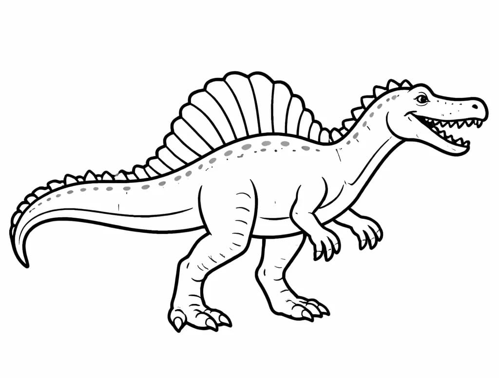 Dinosaurus Spinosaurus omalovánka